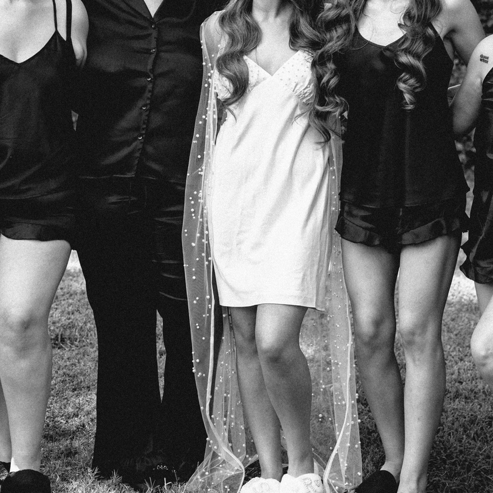 Pearl slip & robe set bridal